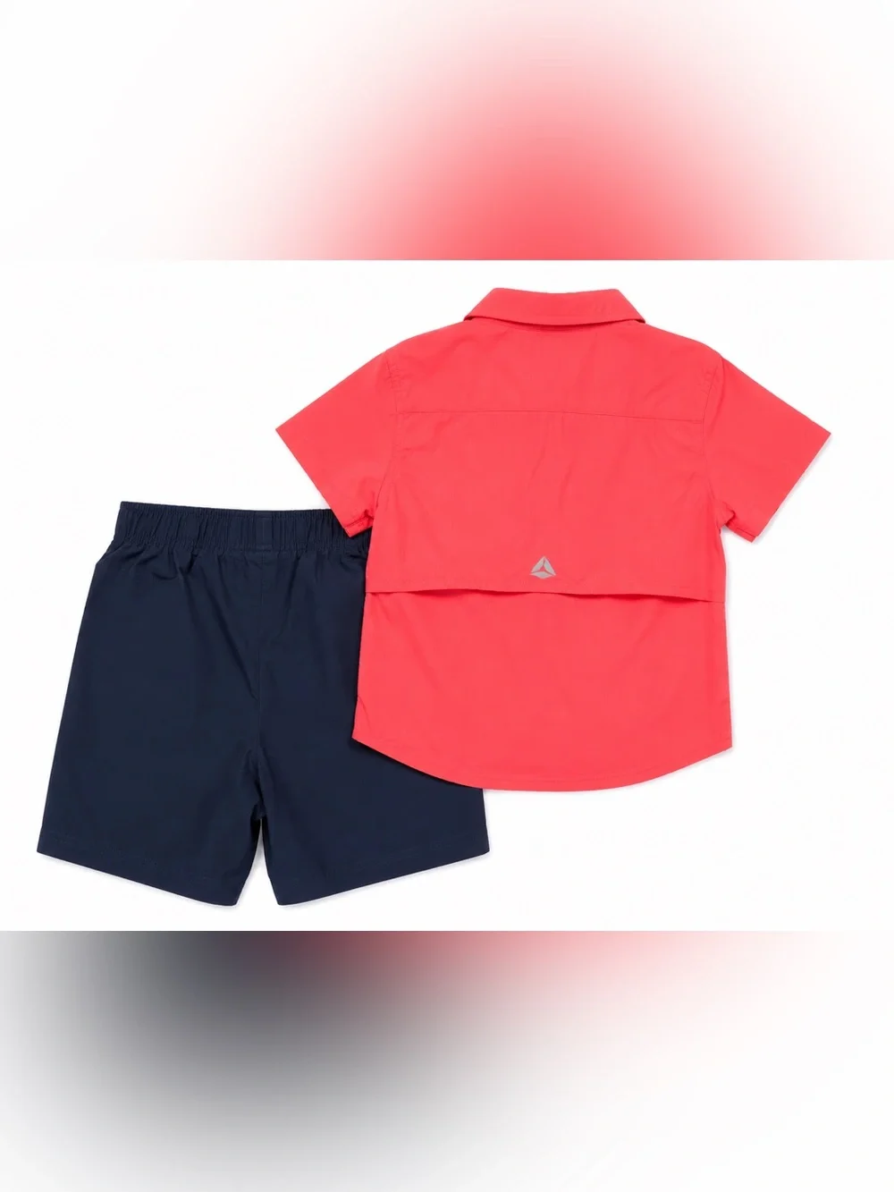 Ocean & Coast Kids Coral Button-Front Shirt & Navy Shorts Set
